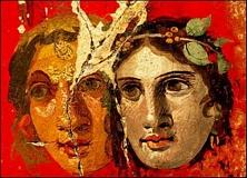 Fresco gevonden in Romeinse stadje Pompeii, dat in het jaar 79 door lava werd bedolven